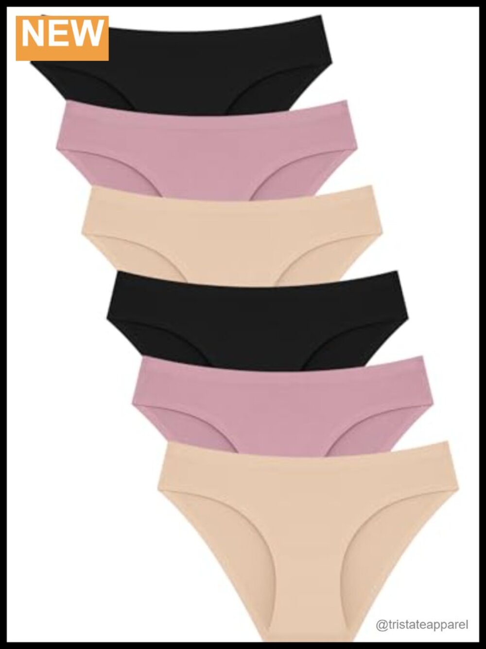 Seamless Hipster Underwear No Show Panties Soft Stretch Bikini Briefs